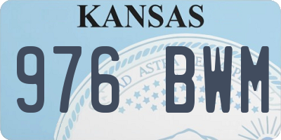 KS license plate 976BWM