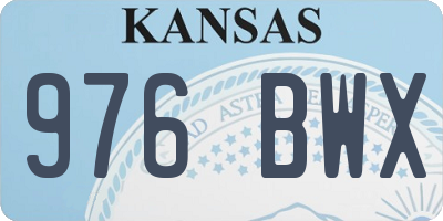 KS license plate 976BWX