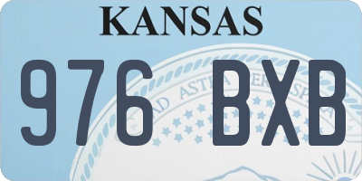 KS license plate 976BXB