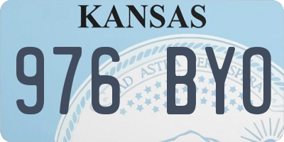 KS license plate 976BYO