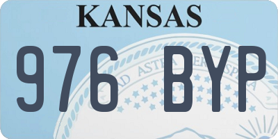 KS license plate 976BYP