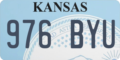 KS license plate 976BYU