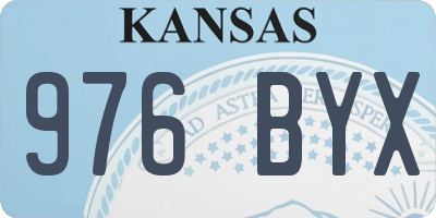 KS license plate 976BYX