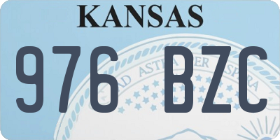 KS license plate 976BZC
