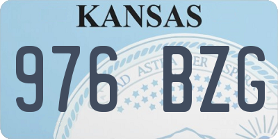 KS license plate 976BZG