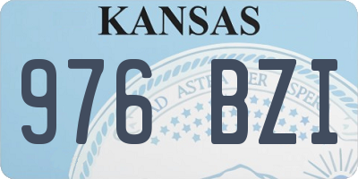 KS license plate 976BZI