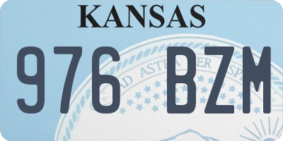KS license plate 976BZM