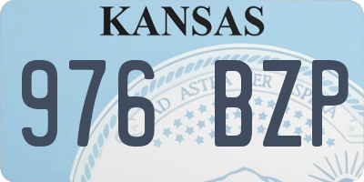 KS license plate 976BZP