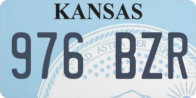 KS license plate 976BZR