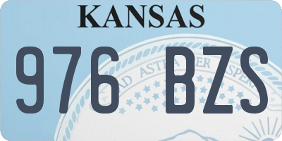 KS license plate 976BZS