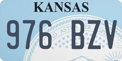 KS license plate 976BZV