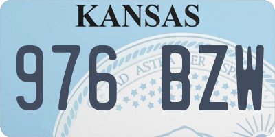 KS license plate 976BZW