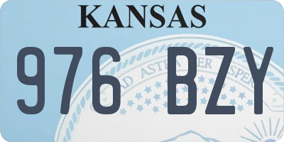 KS license plate 976BZY