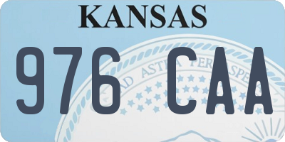KS license plate 976CAA