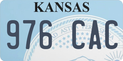 KS license plate 976CAC