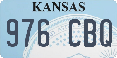 KS license plate 976CBQ