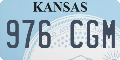 KS license plate 976CGM