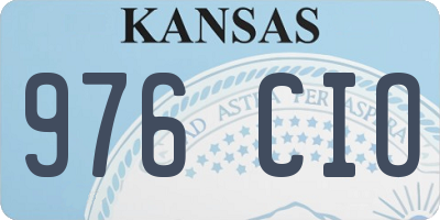 KS license plate 976CIO