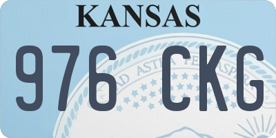 KS license plate 976CKG