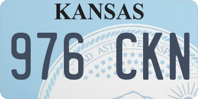 KS license plate 976CKN