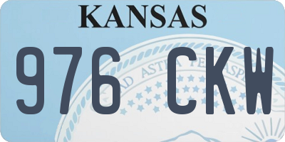KS license plate 976CKW