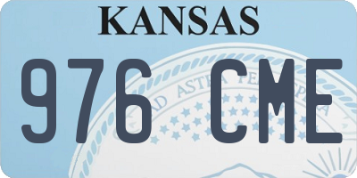 KS license plate 976CME