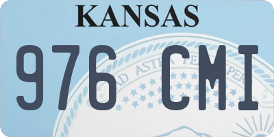 KS license plate 976CMI