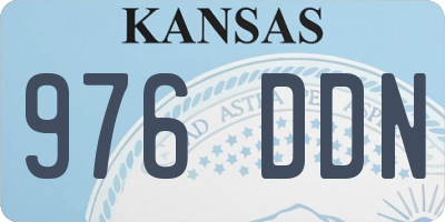 KS license plate 976DDN