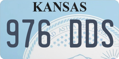 KS license plate 976DDS