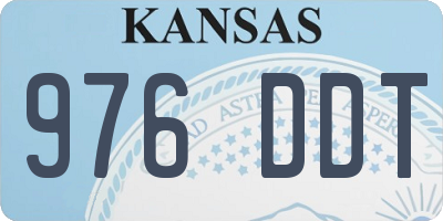 KS license plate 976DDT