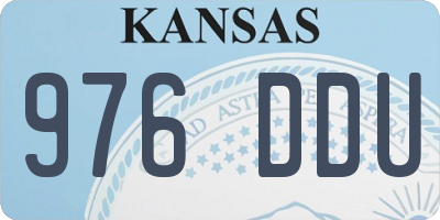 KS license plate 976DDU