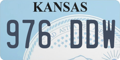 KS license plate 976DDW