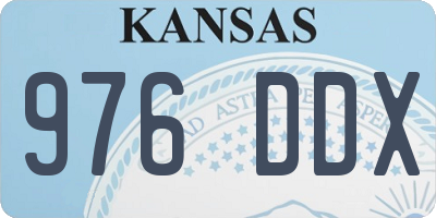 KS license plate 976DDX