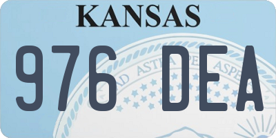 KS license plate 976DEA