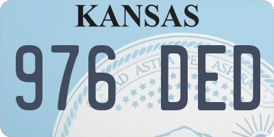 KS license plate 976DED
