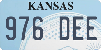 KS license plate 976DEE