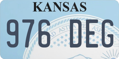 KS license plate 976DEG
