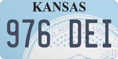 KS license plate 976DEI