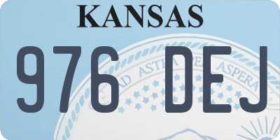 KS license plate 976DEJ