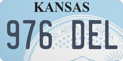 KS license plate 976DEL