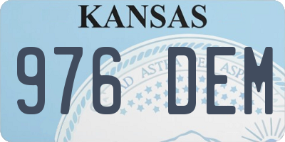 KS license plate 976DEM
