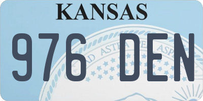 KS license plate 976DEN