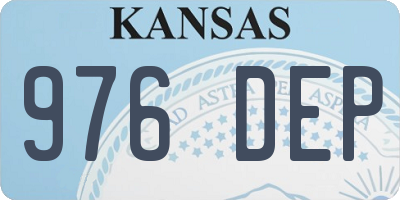 KS license plate 976DEP