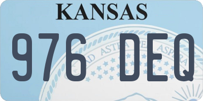 KS license plate 976DEQ