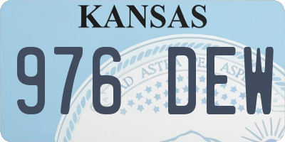 KS license plate 976DEW