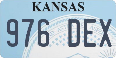 KS license plate 976DEX