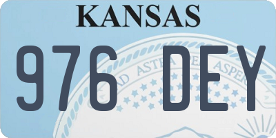 KS license plate 976DEY