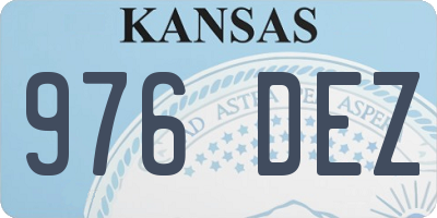 KS license plate 976DEZ