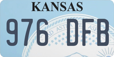 KS license plate 976DFB