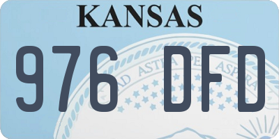 KS license plate 976DFD